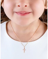 Tiny Blessings Kids Children's 14K Gold Everlasting Faith Cross 13-14" Necklace