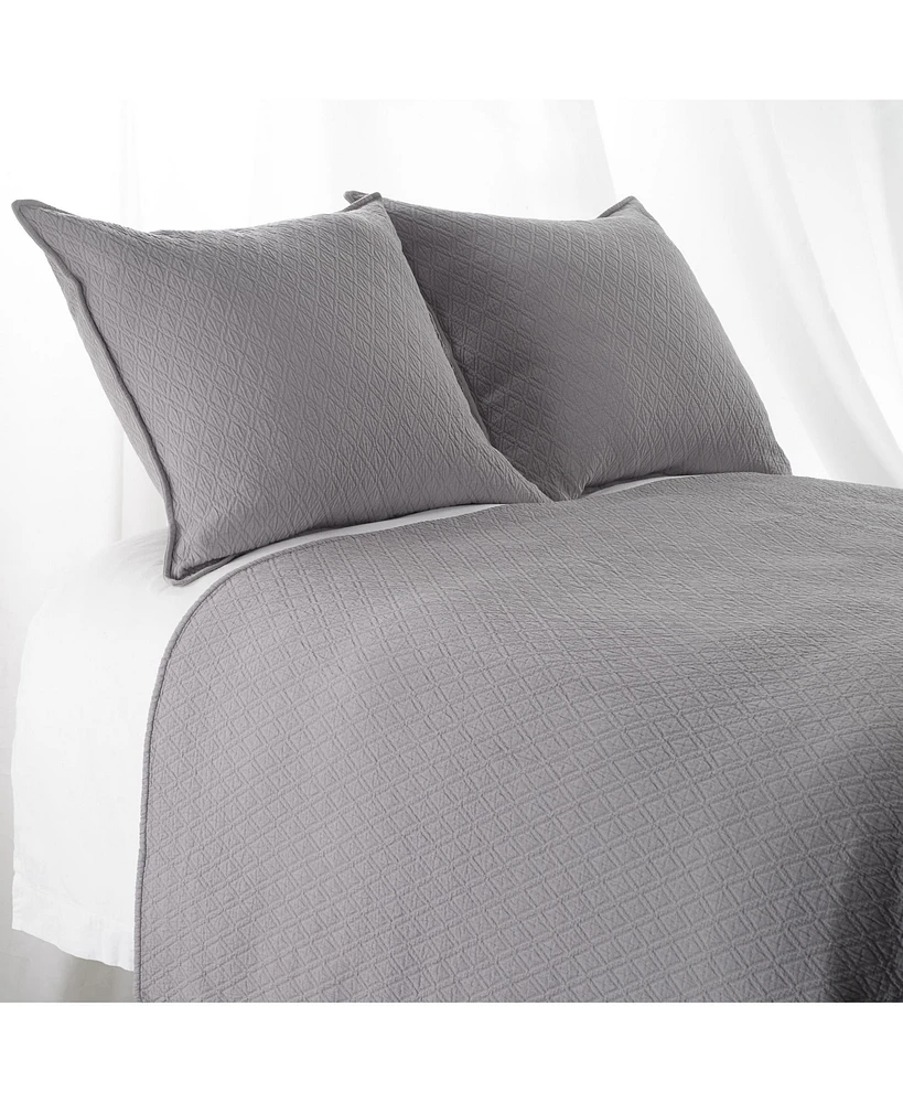 Ihi Home Indi Matelasse, Queen Coverlet, White
