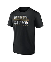 Fanatics Men's Black Pittsburgh Steelers Hometown Offensive Drive T-Shirt