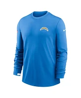 Nike Men's Powder Blue Los Angeles Chargers Sideline Logo Performance Pullover Sweatshirt