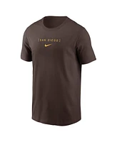 Nike Men's Brown San Diego Padres Large Logo Back Stack T-Shirt