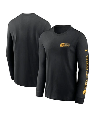 Nike Men's Black Pittsburgh Steelers All Out Long Sleeve T-Shirt