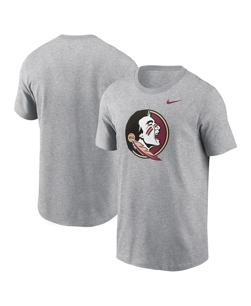 Nike Men's Heather Gray Florida State Seminoles Primetime Evergreen Logo T-Shirt