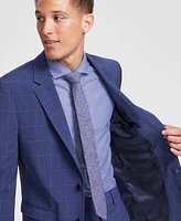 Hugo by Boss Men's Modern-Fit Windowpane Check Suit Jacket