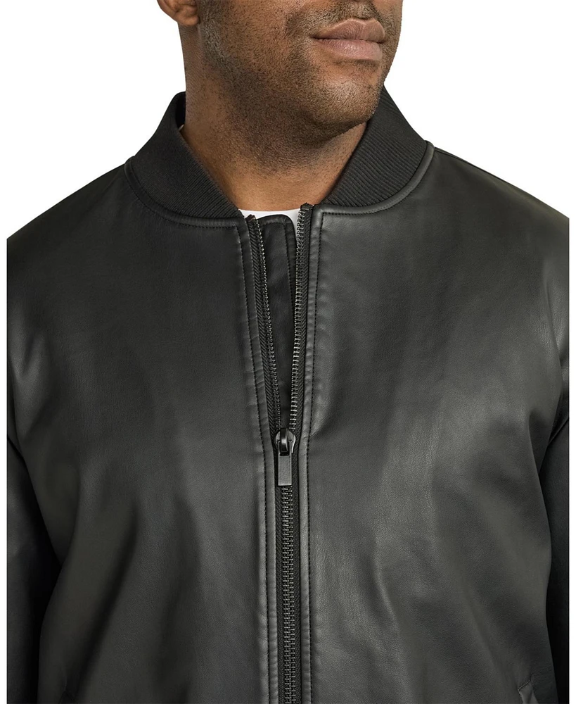 Johnny Bigg Big & Tall Curtis Faux Leather Bomber