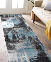 Main Street Rugs Wynn 939 2'x7' Runner Area Rug