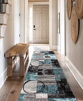 Main Street Rugs Alba 307 2'7"x12' Runner Area Rug