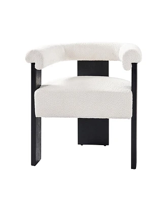 Hulala Home Modern Georg Boucle Lamb Wool Dining Chair