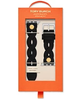 Tory Burch Women's Black Braided Leather Band for Apple Watch 38