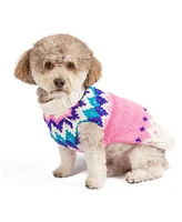 Chilly Dog Pink Ski Bum Dog Sweater - Medium