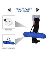 Streamdale Furniture Adjustable Dog Agility Training Obstacle Set with Weaves Poles Storage Bag