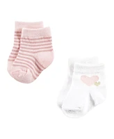 Hudson Baby Baby Girls Sock and Headband 12pc Set, Mom Dad, 0-9 Months