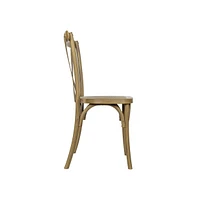 Hensler Set Of 2 Weather-Resistant Wood Look Resin Cross Back Chairs For Indoor/Outdoor Use