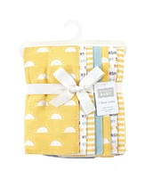 Hudson Baby Cotton Flannel Burp Cloths, My Sunshine Pack