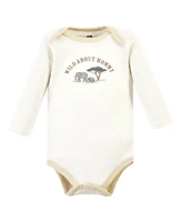 Hudson Baby Boys Cotton Long-Sleeve Bodysuits