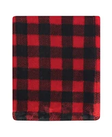 Hudson Baby Infant Boy Cozy Plush Luxury Blankets 2pk, Moose Buffalo Plaid, One Size