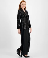 Anne Klein Women's Sequin One-Button Blazer