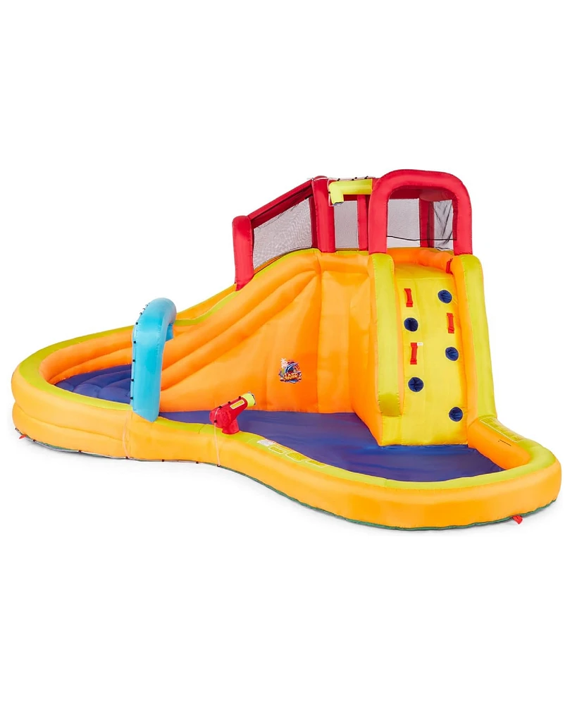 Banzai Kids Inflatable Outdoor Lazy River Adventure Water Park Slide and Pool