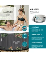 Bestway SaluSpa Aruba AirJet Inflatable Hot Tub with 110 Soothing Jets, Gray