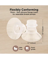 KeaBabies Breast Pump Flange Insert 13/17/21/24/27mm, Compatible With Pulse S10 Pro, Bpa-Free Replacement Parts