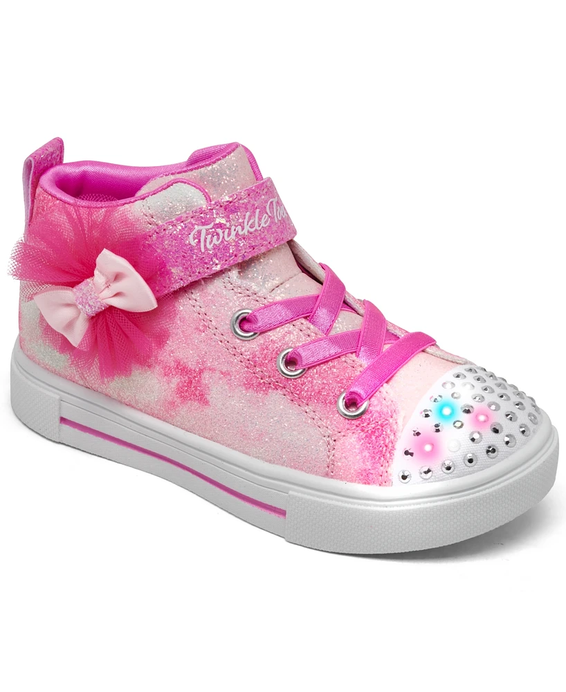 Skechers Toddler Girl's Twinkle Toes: Sparks - Ombre Dazzle High Top Light-Up Stay-Put Casual Sneakers from Finish Line