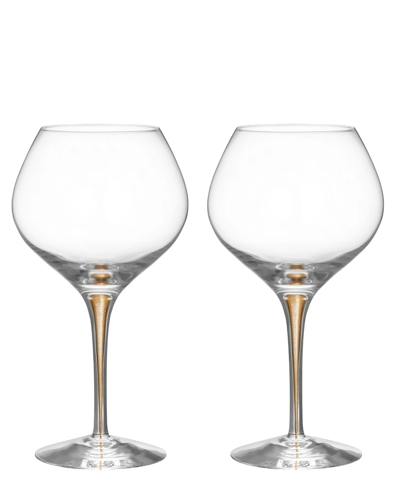 Orrefors Intermezzo Bouquet Stemware Set of 4