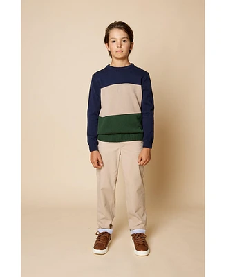 B by Brooks Brothers Big Boys Color Block Sweater