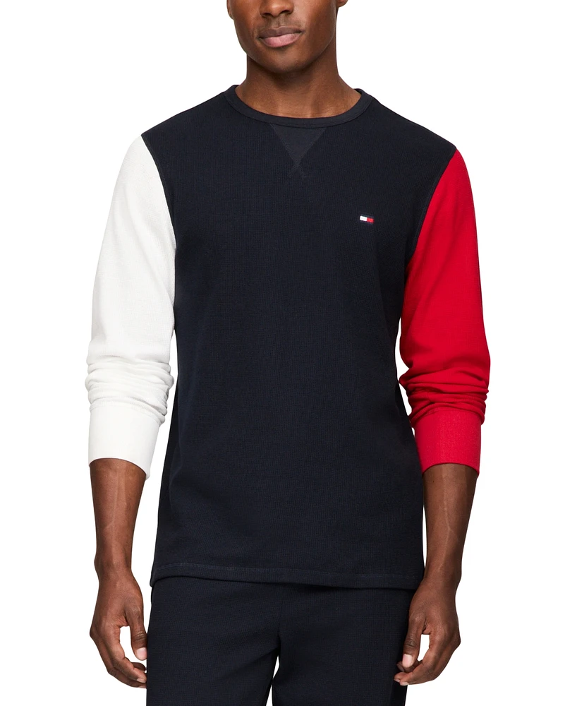 Tommy Hilfiger Men's Thermal Logo Long-Sleeve Pajama Shirt