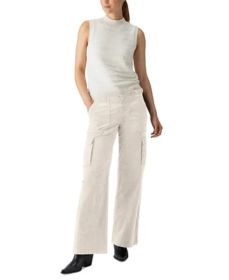 Sanctuary Women's Reissue Baby Cord Wide-Leg Cargo Pants