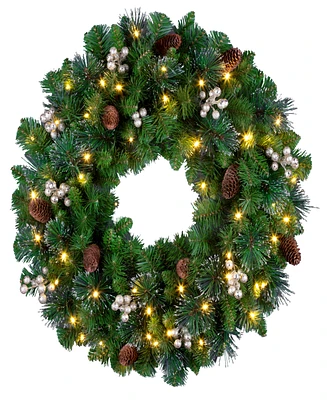 National Tree Company Crestwood Gold Spruce Wreath, 24 Inches