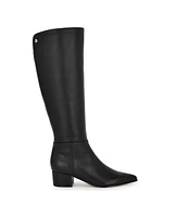 Nine West Women's Morgin Pointy Toe Block Heel Knee High Boots