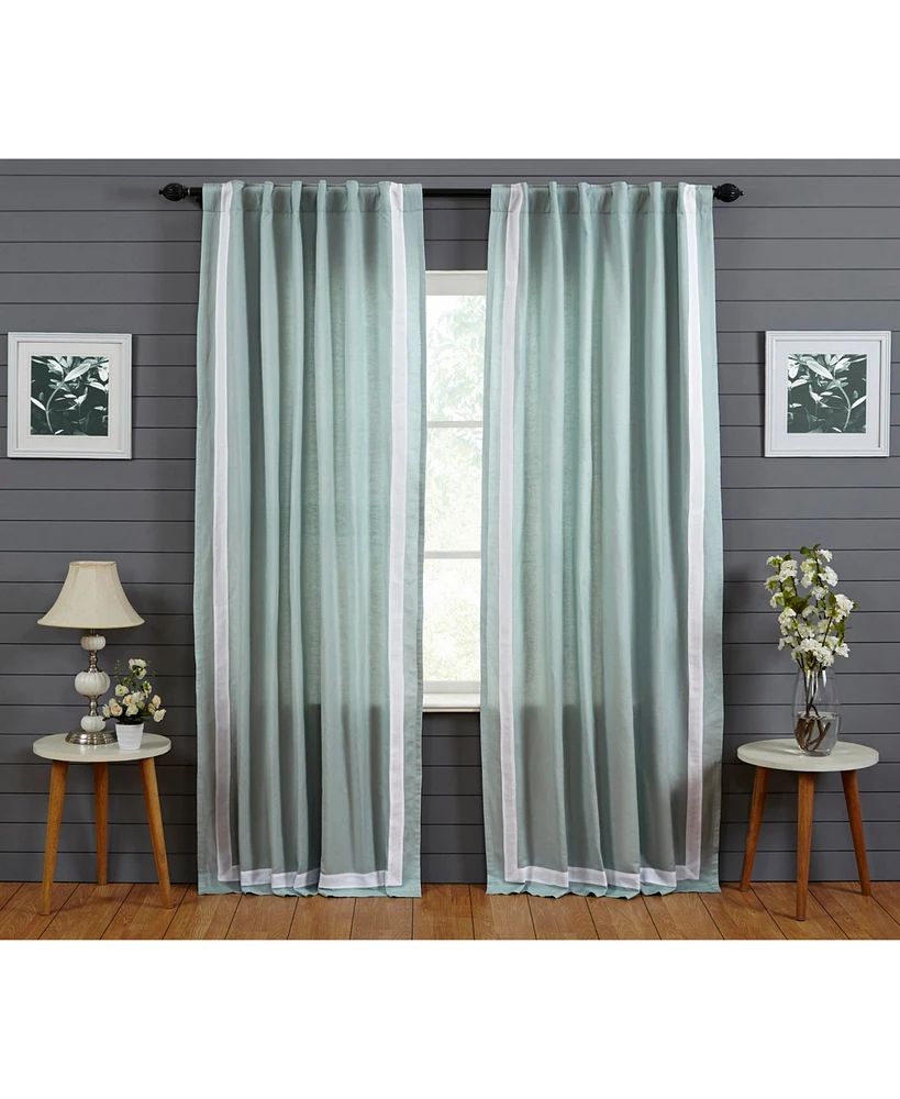 Ihi Home Amalfi Linen Cotton Curtain Panel