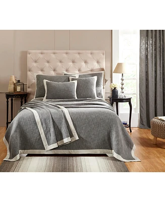 Ihi Home Montreal Cotton Coverlet, Queen, Ivory