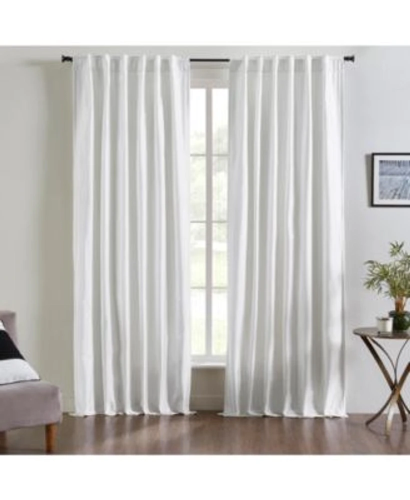 Ihi Home Valencia Faux Silk Taffeta Curtain Panel With Heavy Interlining Rod Pocket With Hidden Back Tabs