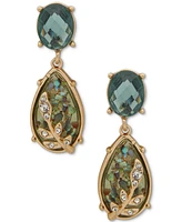 lonna & lilly Gold-Tone Mixed Stone Drop Earrings