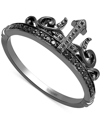 Black Diamond Ursula Tentacle Ring (1/10 ct. t.w.) in Black Rhodium-Plated Sterling Silver - Black Rhodium