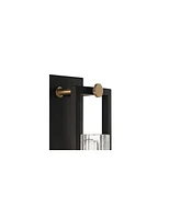Stiffel Ramos 11 1/2" High Black and Brass Modern Wall Sconce