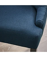 Contemporary Tufted Dining Chair with Buttonless Diamond Stitch and Tapered Legs