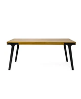 Simplie Fun Stylish Acacia Wood Dining Table Modern, Weather-Resistant, Seating for 5