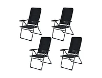 Slickblue Set of 4 Patio Folding Chairs with Adjustable Backrest