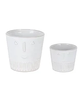 Slickblue Porcelain Face Planter (Set of 2)