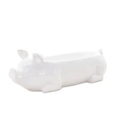 Slickblue Whimsical Ceramic Pig Planter 13 Inch for Home Decor