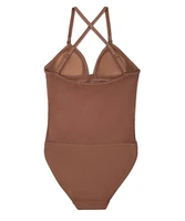 Capezio Girls Plunge Neck Mesh Midriff Leotard