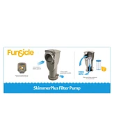 Funsicle 1500 Gallon SkimmerPlus Filter Pump System for Above Ground Pool, Gray