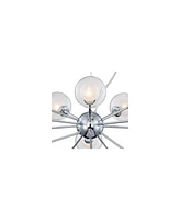 Possini Euro Design Spheres Chrome Sputnik Chandelier 30" Wide Mid Century Modern Glass Ball Halogen 15-Light Fixture for Dining Room House Foyer Entr