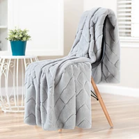 Chanasya Premium Super Soft Emboss Faux Fur Silky Mink Throw Blanket