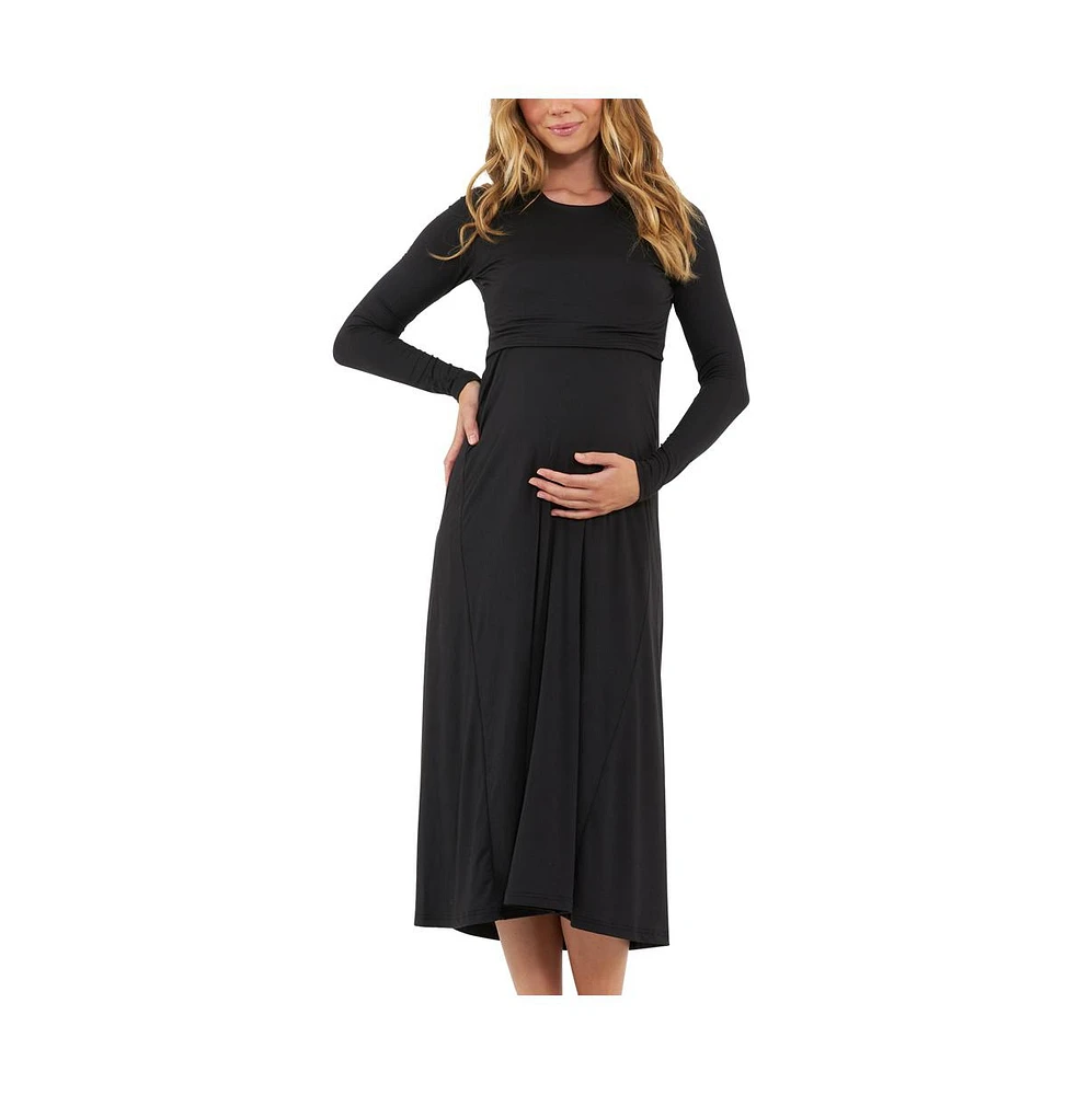 Ripe Maternity Luxe Knit A-Line Nursing Dress