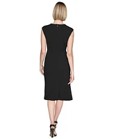 Karl Lagerfeld Paris Women's Faux-Pearl-Trim Dress