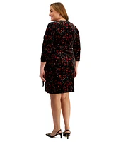 Anne Klein Plus Printed Wrap Dress