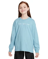 Nike Big Girls Sportswear Cotton Long-Sleeve Boyfriend T-Shirt